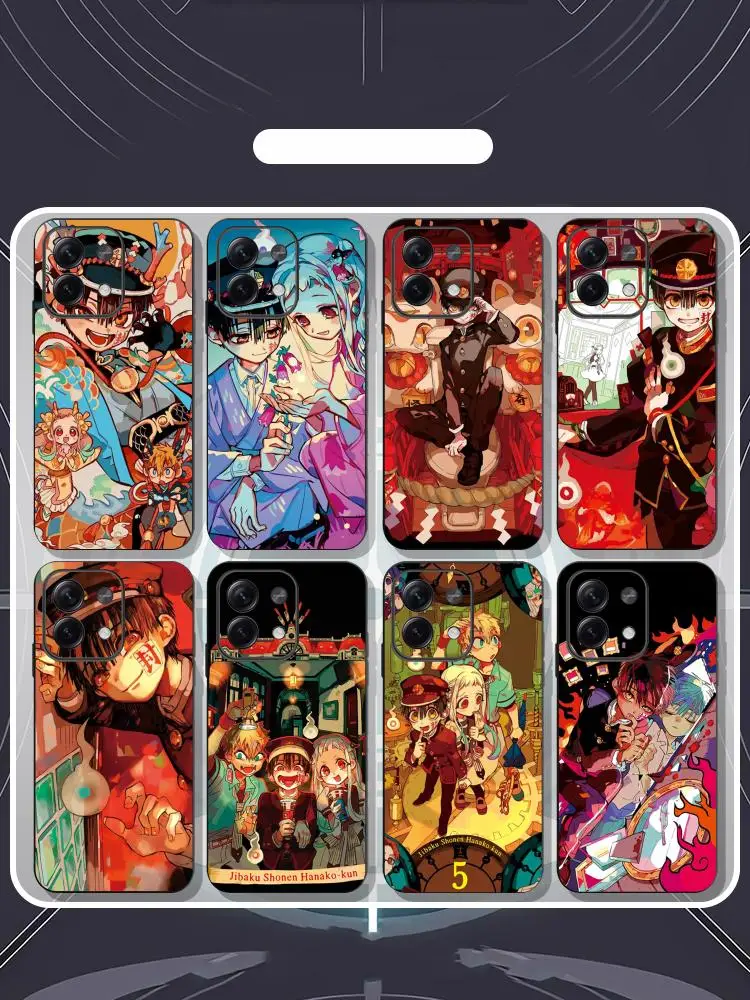 Hanako kun Toilet bound anime pattern Phone Case For Redmi Note 14 13 12 11 Pro Plus S 5G 14C A3 Soft Black Phone Cover