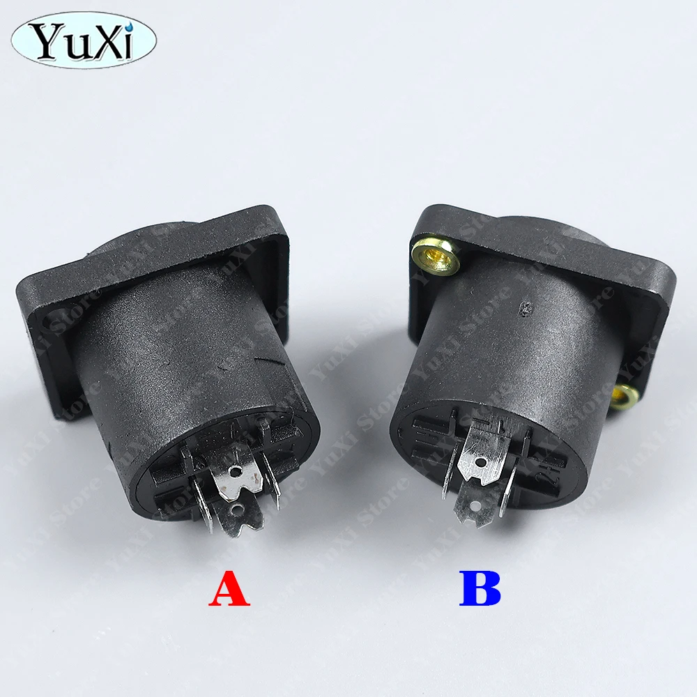 2-20pcs XLR 4 Pin Speakon Panel Mount Board Connector 4 Poles Powercon Female Jack Socket XLR Audio Video Cable Wire Adapter - view 4