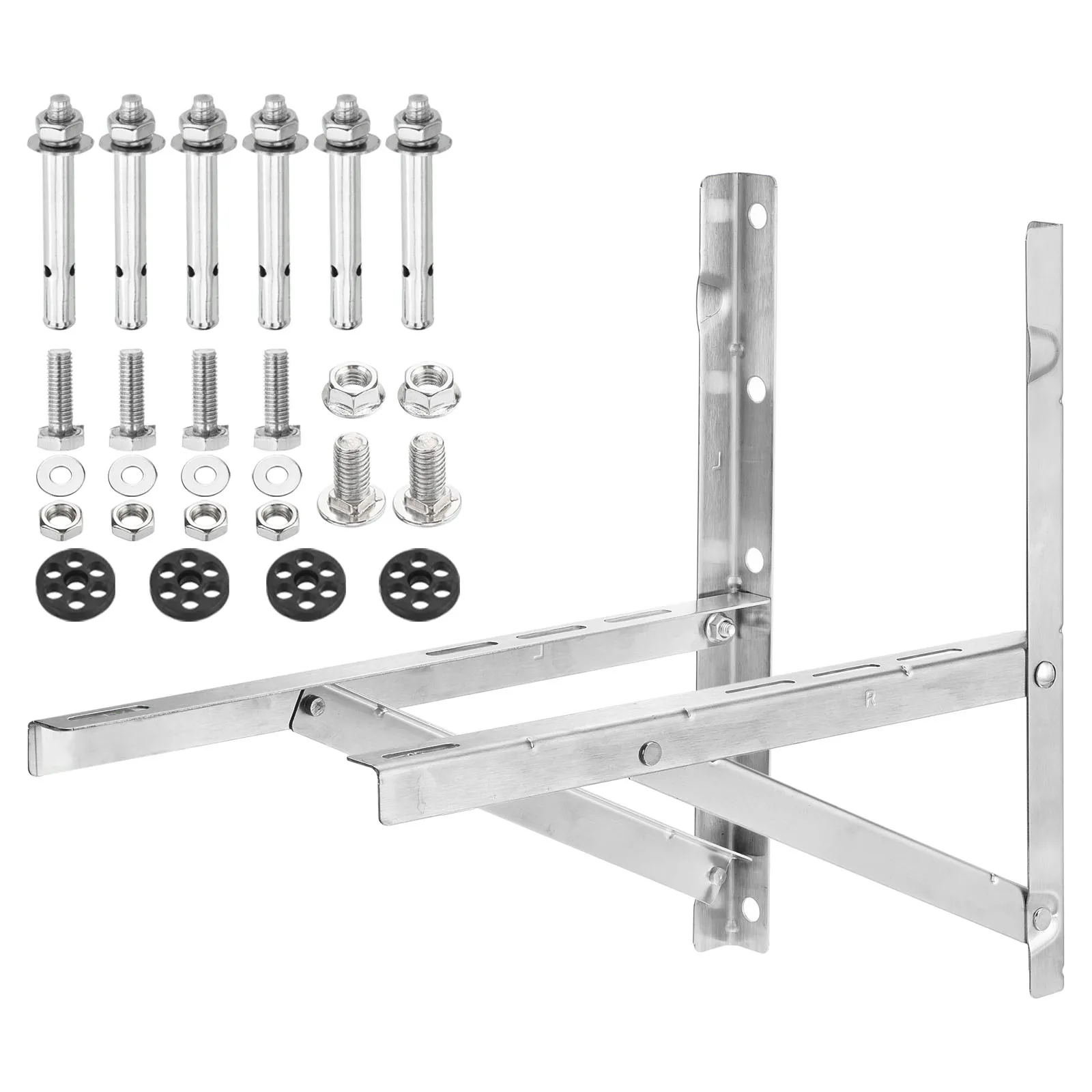 Mini Split Wall Mounting Bracket for 1 Set Up to 400/485/570 Lbs Condenser Ductless AC Heat Pump System Stainless Steel Bracket