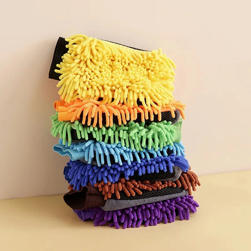 

Мотоциклетные перчатки для мойки автомобилей, не повреждают поверхность краски, водонепроницаемая ткань для чистки автомобиля из синели и кораллового флиса