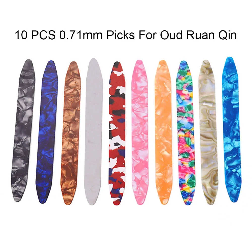 High Quality Musical Instruments 10 Pcs Oud Picks 10 Pcs Oud Picks For Oud Ruan Qin String 10 PCS Celluloid Strips Picks