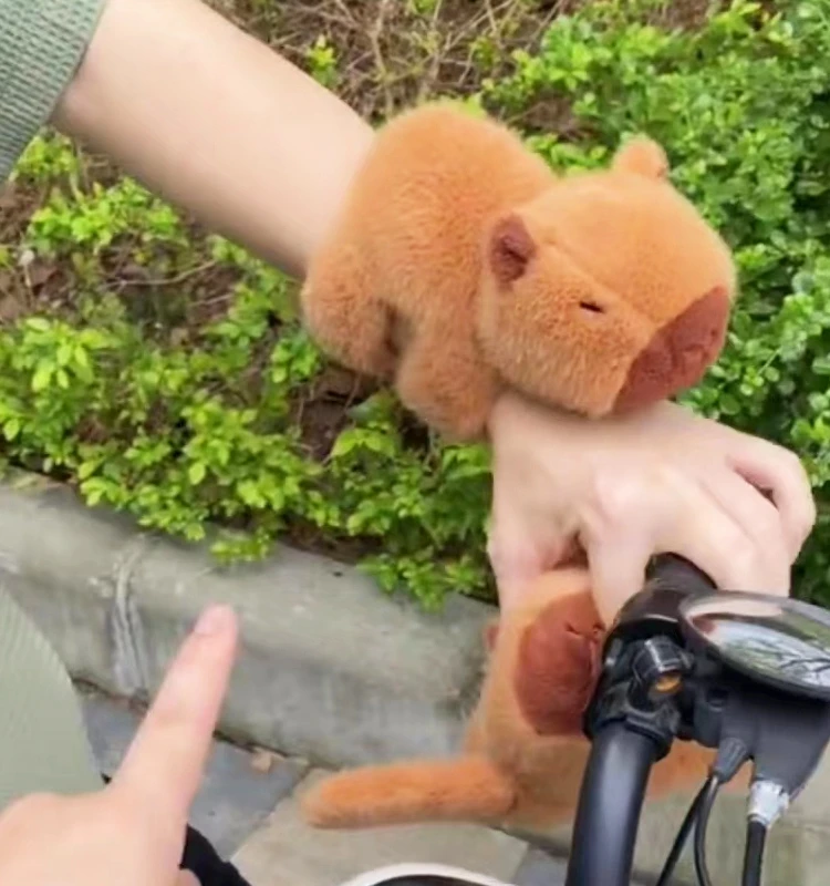 Pulsera de felpa de animales de peluche para niños, anillo de mano Kawaii, Juguetes Divertidos