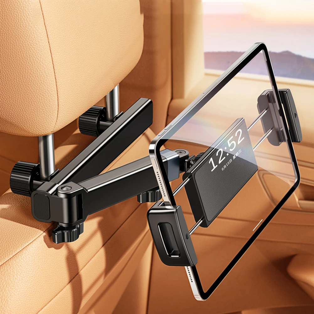 Car Tablet Stand Stretchable Arm Rear Pillow Phone Holder 360 Rotation for 4.7-12.9inch Device for iPad Pro Air Mini  Tab