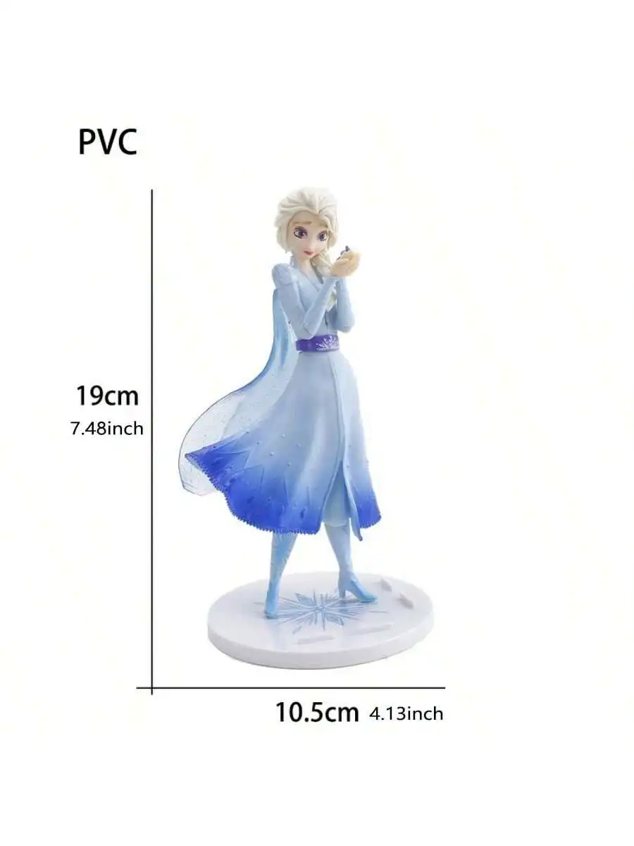 مجموعة تمثال ديزني فروزن - ديكور نابض بالحياة متعدد الألوان مع إلسا وآنا وأولاف وسبوف - مثالي لسطح كعكة عيد الميلاد