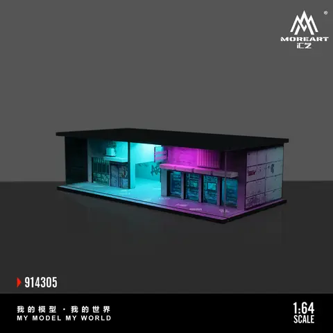 Más arte 1:64 03 Diorama de estacionamiento, Diorama versión ligera para exhibición, colección y regalo