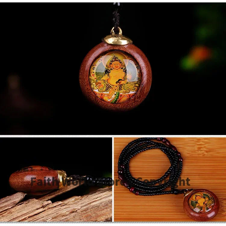 wholesale-4PCS- Bless Safety Healthy Good luck GOOD Buddha mascot -Greco-Buddhist Tibetan Buddhism Pendant Necklace Amulet