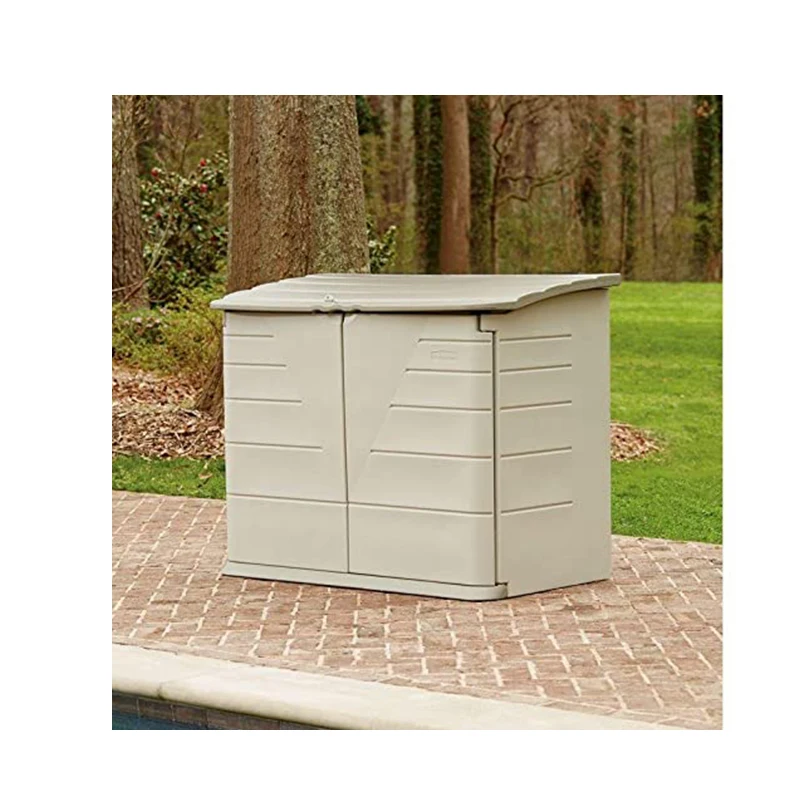 5*3 Modern Prefabricated Building, Separate Storage Compartment Outdoor Plastic Garden Storage Shed