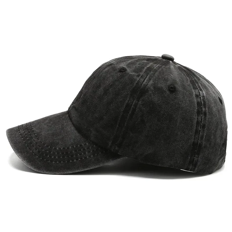 Boné de Beisebol Unissex de Algodão com Aba Reta, Estilo Vintage Simples, para Outono/Inverno, Casual, para Mulheres e Homens