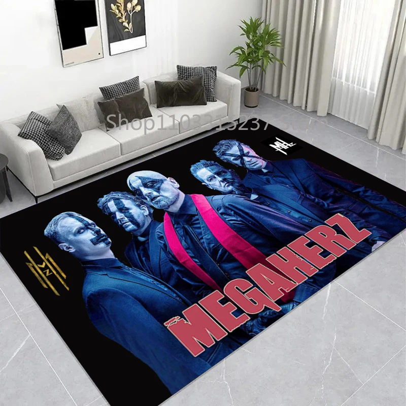 MEGAHERZ Band Germany Rock Roll Singer Music Large Carpet Teppich,Living Room Bedroom Sofa Area Rug,Floormats,Kids Playmat