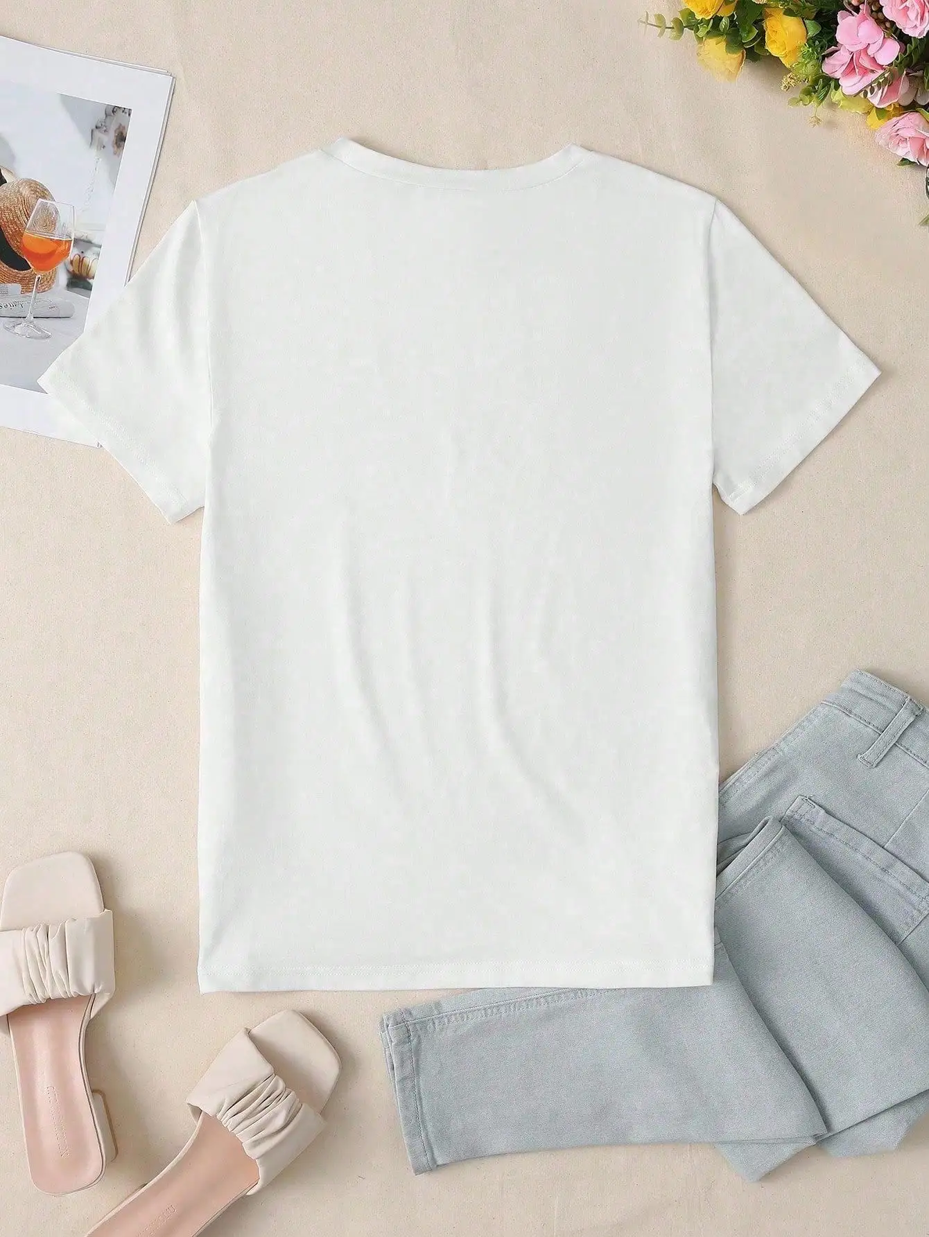 Women's PLUS-size Printed Short-sleeved T-shirt, Loose and Casual, Soft, Comfortable and Breathable, Outdoor Sports