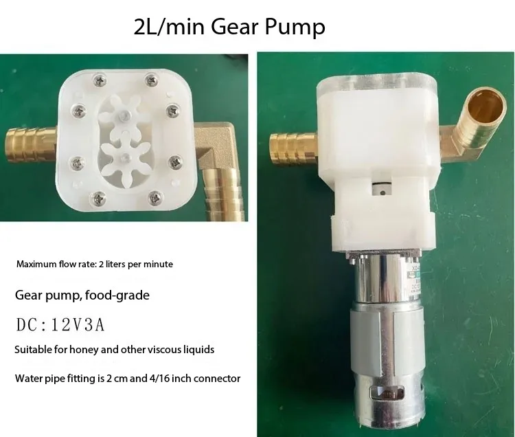 Food Grade Gear Pump Automatic Sauces Self Suction Pump Honey Viscous Liquid Paste Honey Filling Machine