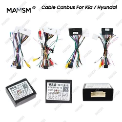 MAMSM Car 20pin Audio Cable With Canbus Box Wire Adapter For Hyundai Tucson IX35 IX45 SantaFe Elantra MISTRA Sportage Kia OPTIMA