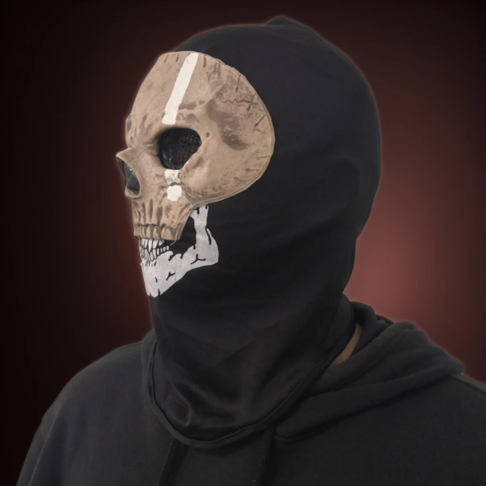 Máscara de calavera fantasma de terror para Halloween, casco de látex MW2 Call of Duty, Cosplay, actuación, fiesta, mascarada, máscaras de esqueleto