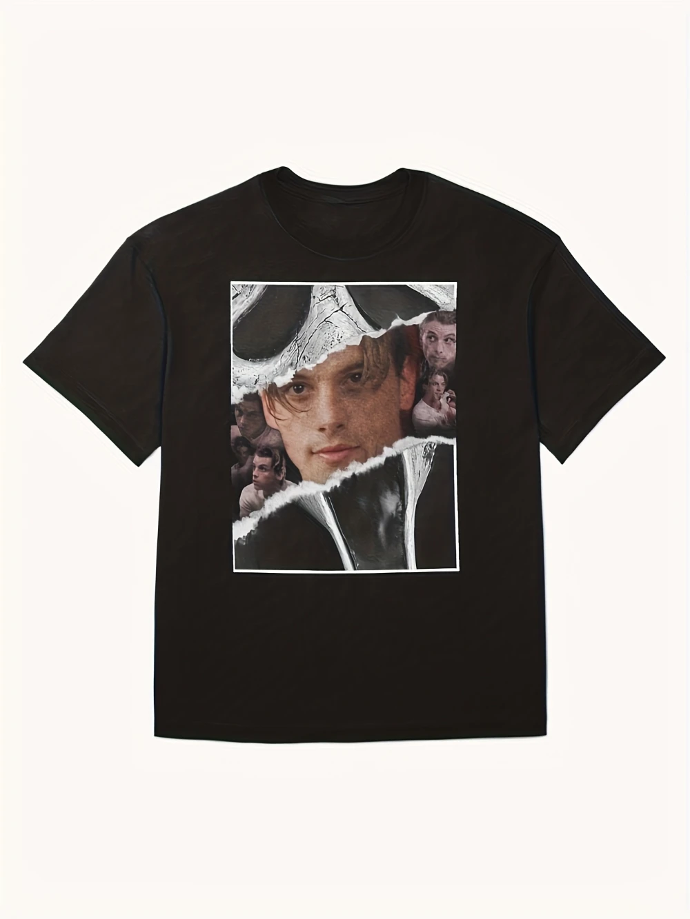 Billy Loomis's Ghost Face T-Shirt Revealed: Classic Horror Costume Prints from the Movie Couple Streetwear Crew Neck T-Shirts