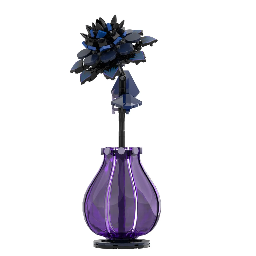 MOC ダリアの花モデルビルディングブロック天竺牡丹植物ロマンチックな花レンガのおもちゃ DIY クリエイティブ花束家の装飾のギフト