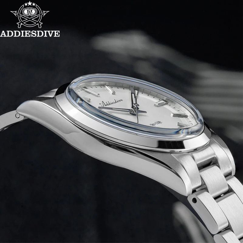 

ADDIESDIVE 36mm Luxury Women's Watches VH31 BGW9 Super Luminous 100m Waterproof Steel Diving Quartz Wristwatch for Ladies AD2066