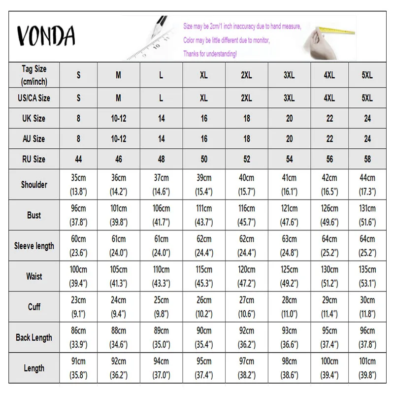 Plus Size 5XL VONDA Elegante Mini-jurken met lange mouwen Damesmode Patchwork Plaid Zonnejurk Zomer Kant Kantoor Korte vestidos