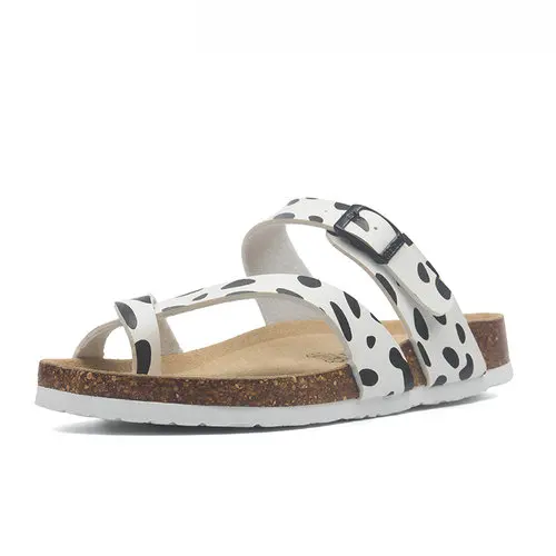 

New Women's Leather Mule Clogs Slippers High Quality Soft Cork Two Buckle Slides Footwear For Men Women Unisex 35-45