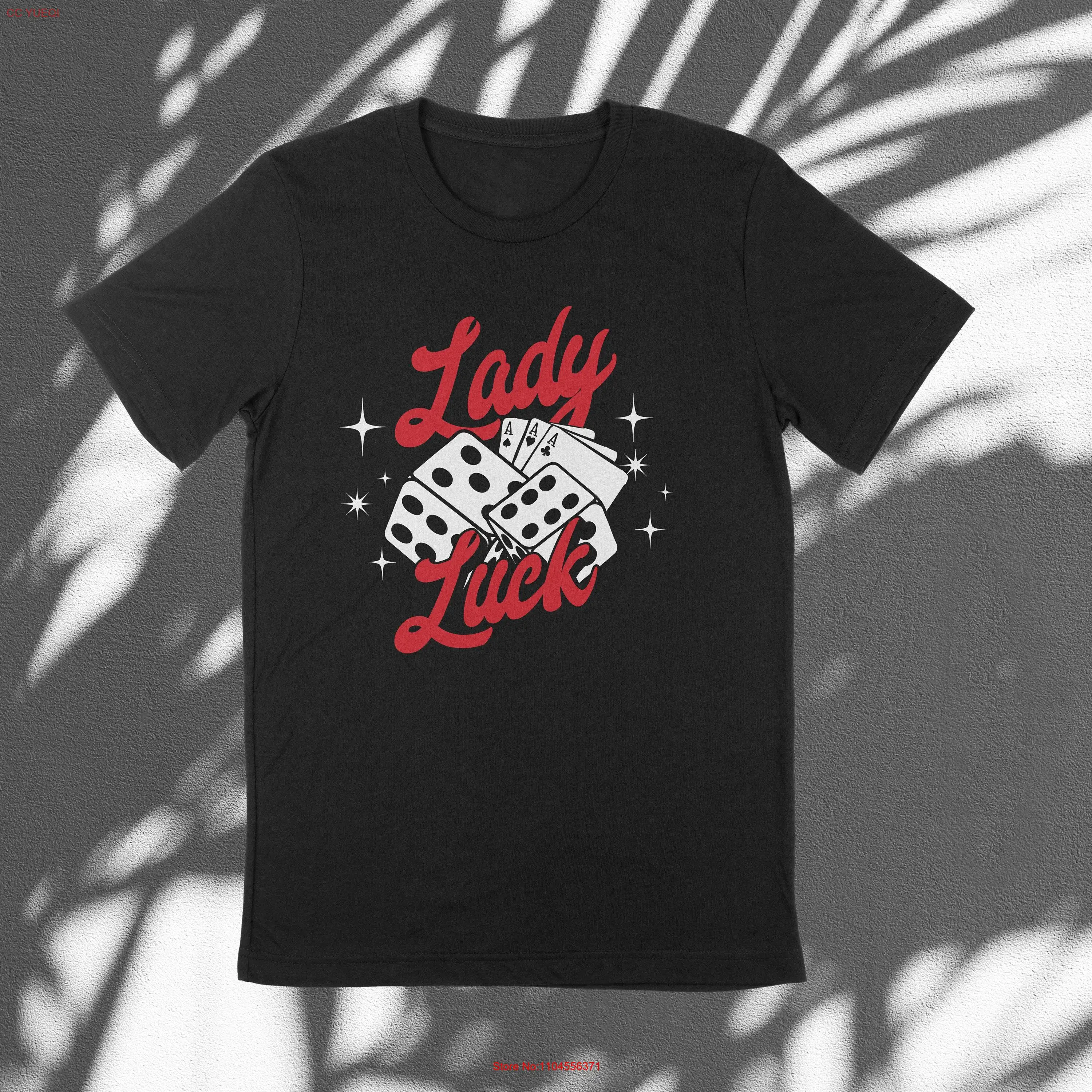 lady-luck-camiseta-lucky-gambler-las-vegas-jogo-de-poquer-corrida-de-cavalos-para-seu-cartao-texas-hold-em