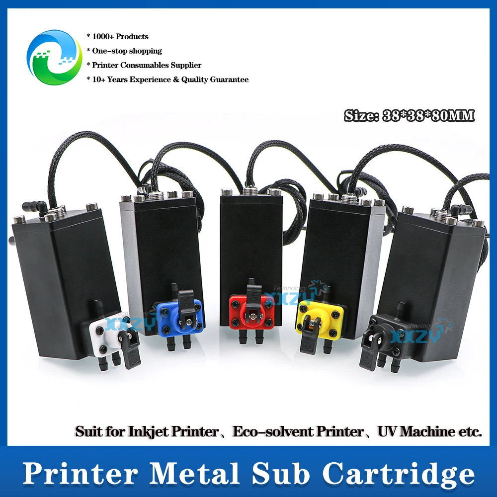 

УФ-планшетный картридж с чернилами отрицательного давления для металлического вспомогательного бака Epson Ricoh G5 G6 с клапаном