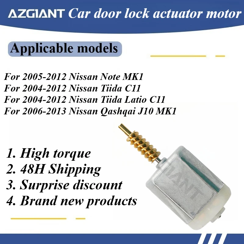 

For Nissan Note Tiida Latio Qashqai J10 2006-2012 VD264Y08 Car Door Lock Actuator Core Motor 12V Repair High Quality Engine