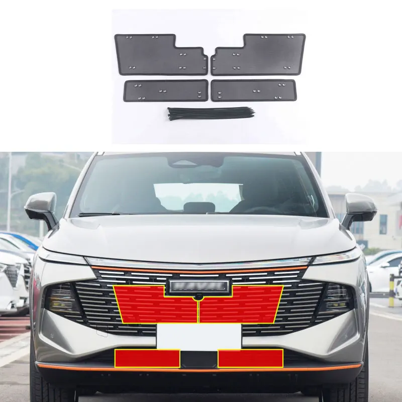 Car Front Grill Net Head Engine Protect Cover Anti-insect for Great Wall Haval Shenshou F7 2021 2022 2023 2024 2025 Kit Modify