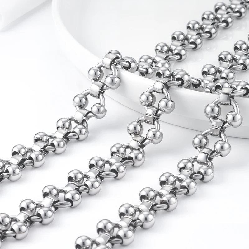 

1Meter Stainless Steel 14mm Knot Chains DIY Accessories Supplies for Jewelry Make Bracelet Necklace Crafts Materials Findings