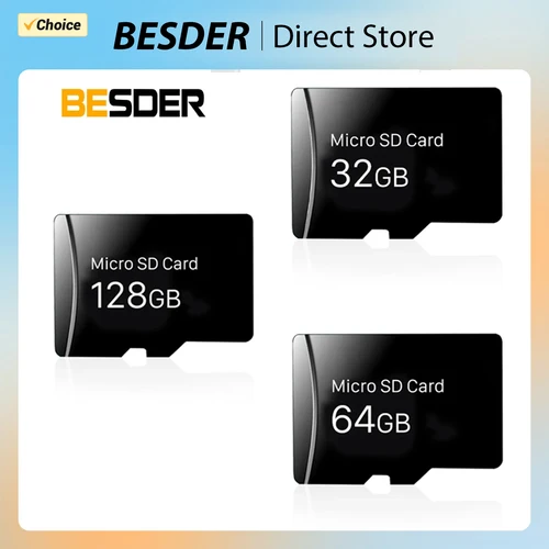 Imagen 1 del producto BESDER 128GB 64GB 32GB Clase 10 tarjeta TF tarjeta de memoria tarjeta Micro SD para cámara de seguridad cámara IP tarjeta TF para cámara WiFi IP
