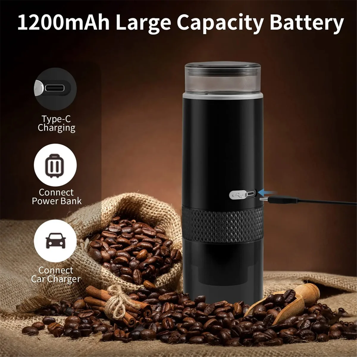 Coffee Maker Electric Capsule Ground Coffee Brewer Portable Coffee Machine Fit Coffee Powder and Coffee Capsule