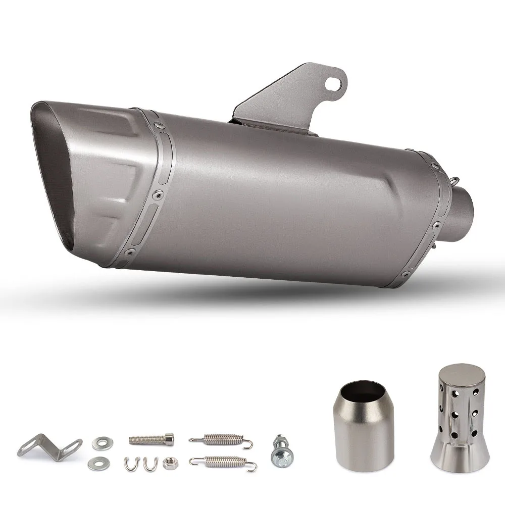 51mm Universal Motorcycle Exhaust Muffler Tail Pipe for MT07 MT09 Z900 Z400 Ninja400 450mt M12 Motorbike Racing Escape Kit