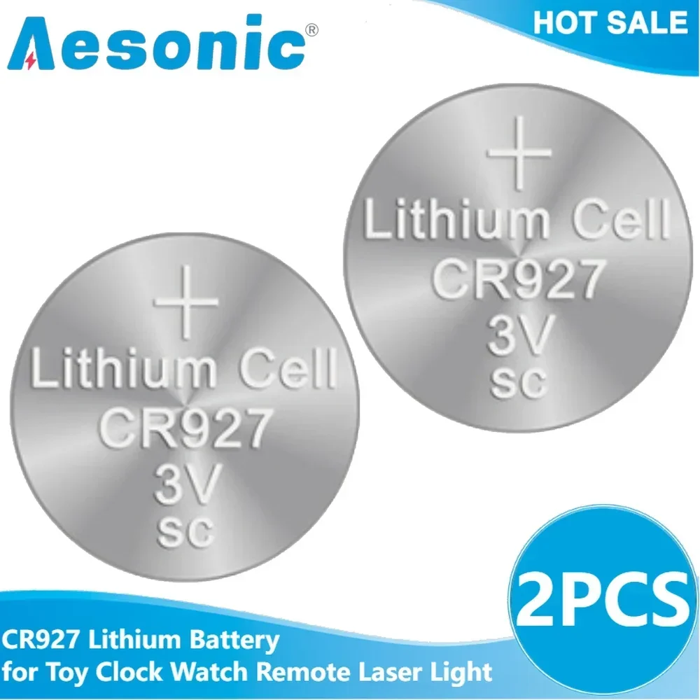 2PCS CR927 CR 927 Lithium Batteries for Toy Clock Watch Remote Laser Light DL927 BR927 BR927-1W CR927-1W 3V Button Coin Cell