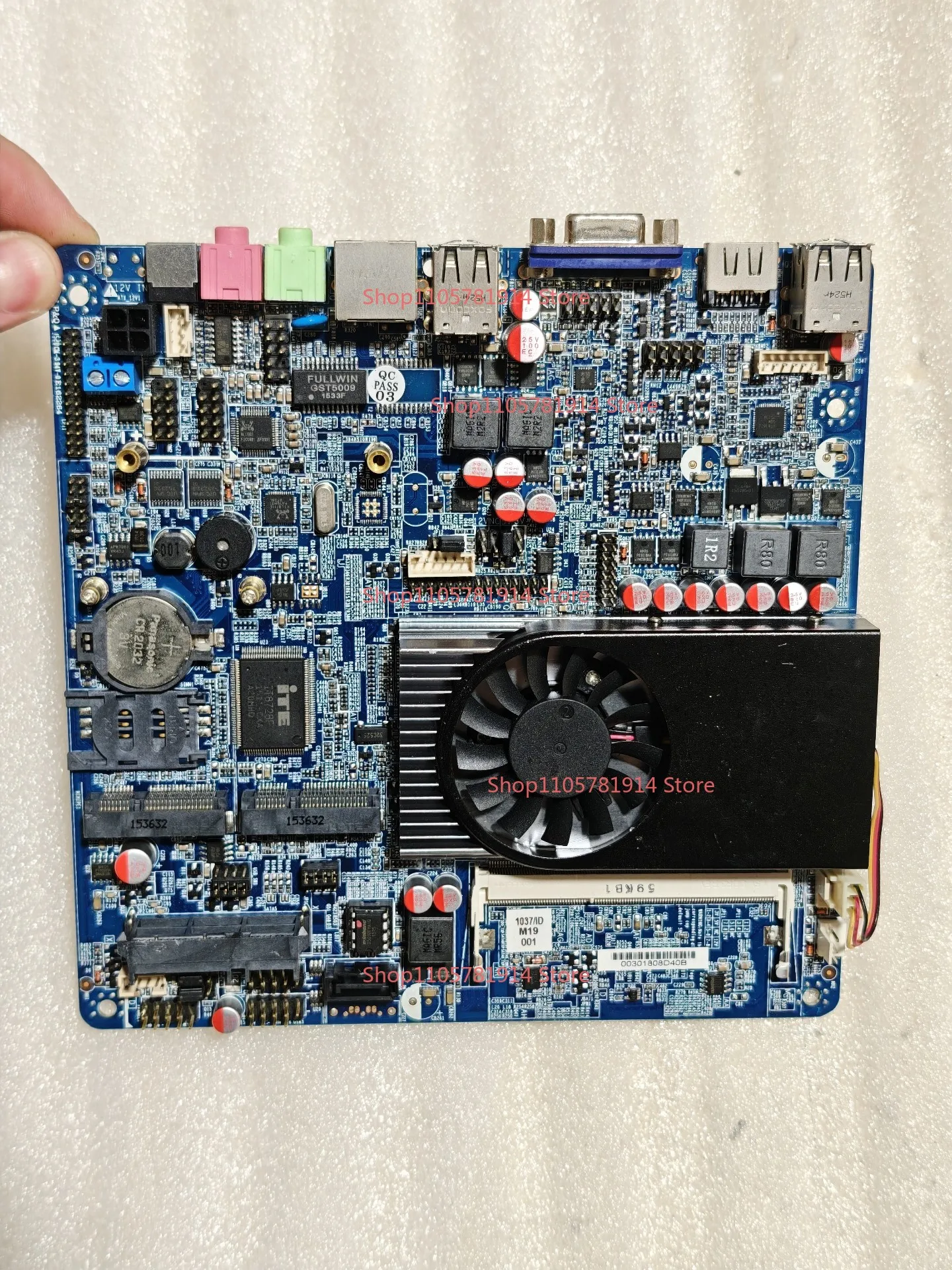For ITX-M19 All-in-one Main Board, Specification 17x17, Low-power Main Board Integrating CPU and Fan, 1037U Processor