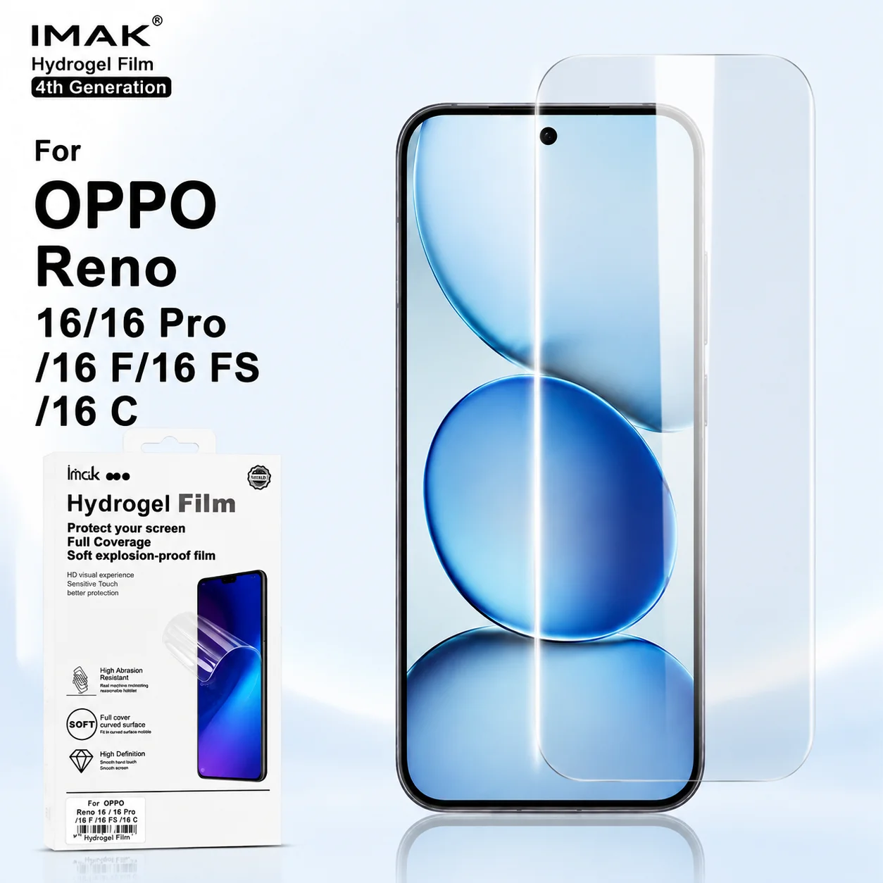 Hydrogel film For OPPO Reno 16 F FS Reno16 Reno16C 5G Support Fingerprint Protector Film FM0016