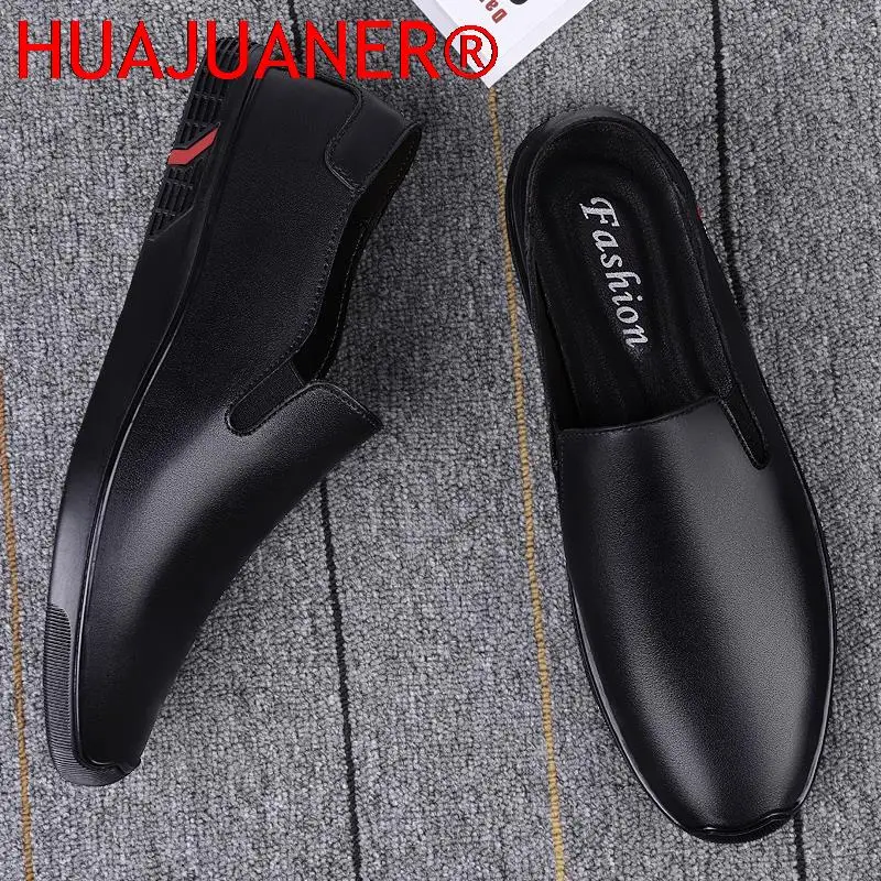 Genuine Leather Shoes Men\'s Loafers Luxury Business Formal Wear All-Match Casual Black Brown Wedding Shoes Slip on Moccasins Man