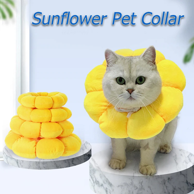 

Flower Cat Dogs Elizabethan Collar Pet Health Recovery Collar for Anti-Bite Lick Surgery Wound Healing Protective Pet Cat Collar