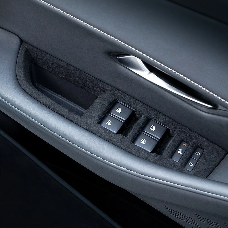 

Для Changan DEEPAL SL03 2022-2023: Декоративная рамка из замши для панели кнопок стеклоподъемников, аксессуары для модификации интерьера автомобиля