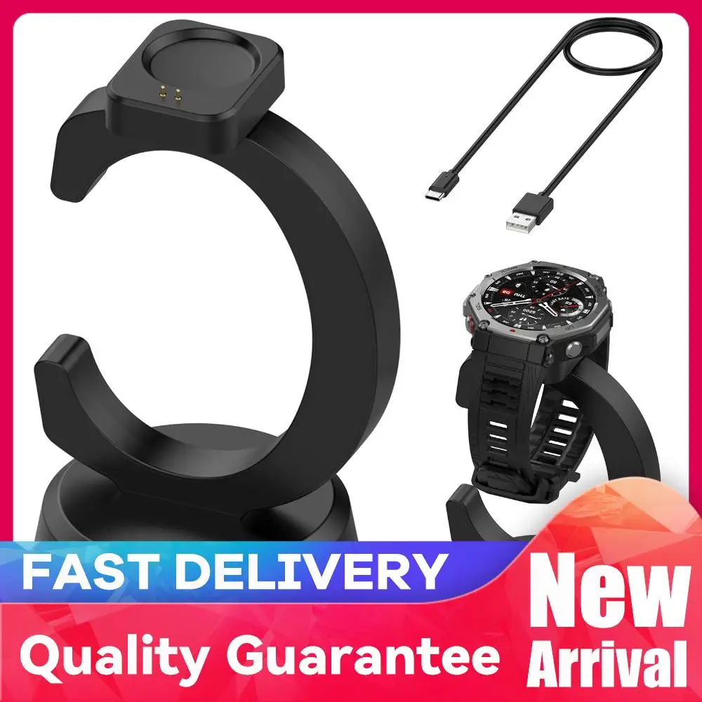 Base de Carregamento Magnética para Smartwatch Amazfit T-Rex 3/T-Rex 3 Pro/Balance 2/Helio Strap - Adaptador de Carregador de Reposição