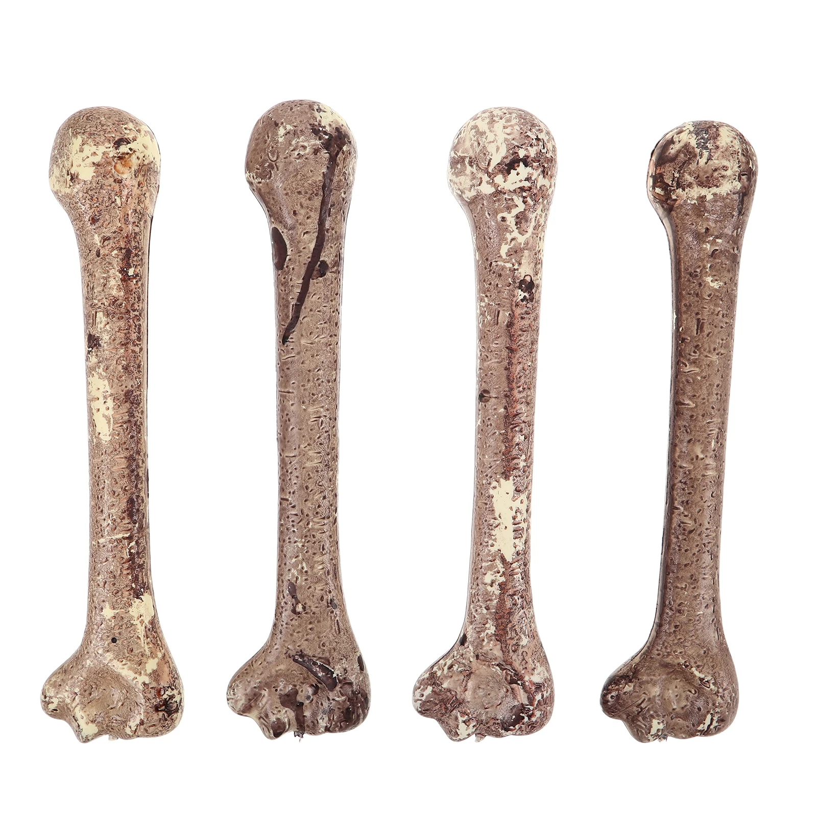 4 szt. Symulowane kości na Halloween, plastikowe sztuczne kości, dekoracja DIY, straszne rekwizyty na imprezę, nawiedzony dom, plastikowe kości, kości na Halloween