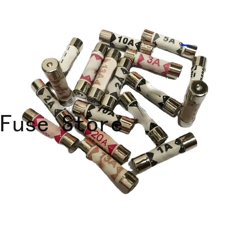 

1PCS 6*25mm Inch Plug Ceramic Fuse Tubes (10 Pieces) 2A 3A 5A 10A 13A 20A BS1362