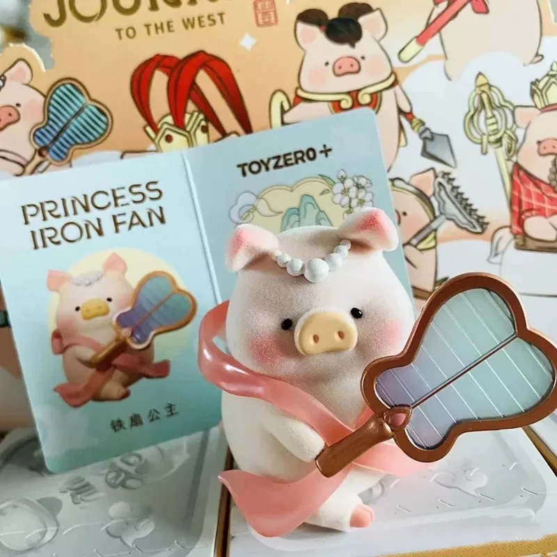 Novo original lulu a piggy viagem no oeste série caixa cega bonito anime figura modelo crianças brinquedos menina surpresas de aniversário presentes