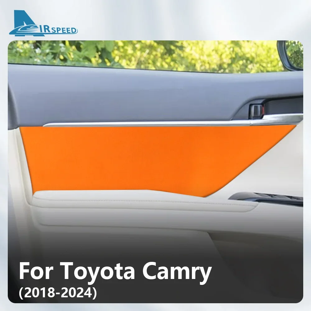 

For Toyota Camry XV70 2018 2019 2020 2021 2022 2023 2024 Front Door Panel Interior Top Suede Trim LHD RHD Sticker Accessories