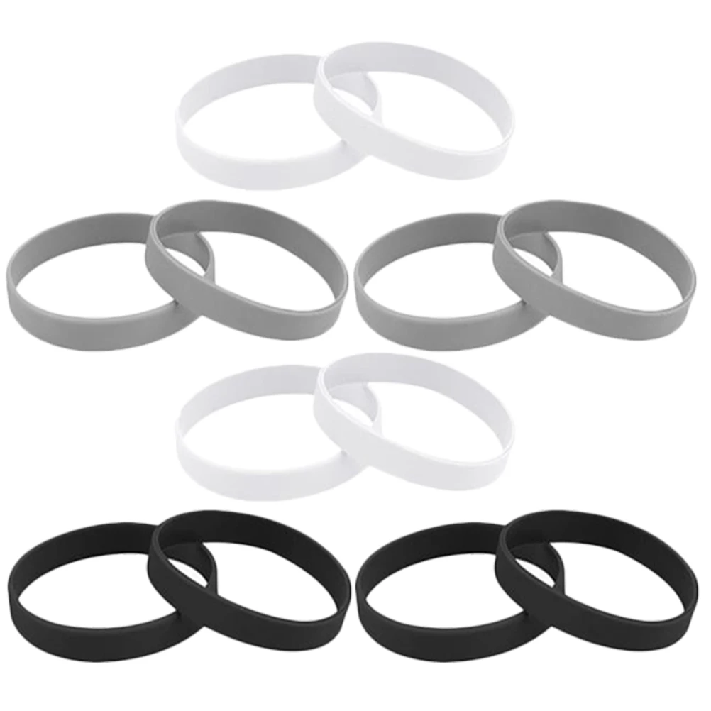 

12pcs Silicone Tension Bands Toe Separators for Bunions Pedicure Foot Black Gray Durable Elastic