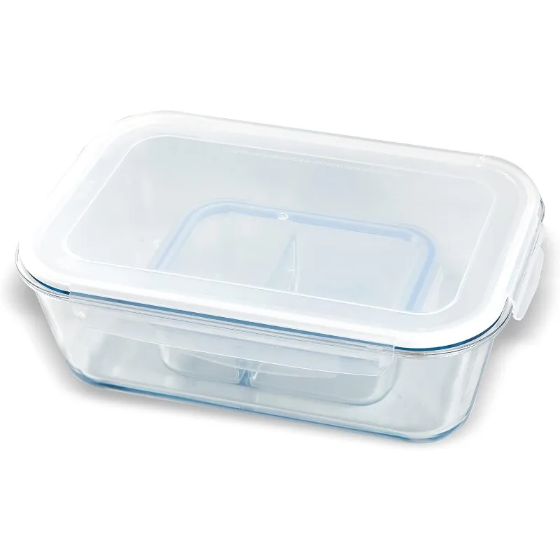 

XXX-Large Glass Food Storage Container with Locking Lid 180OZ Family Size Party Size Extra Large Rectangle Glass Bowl Bakeware