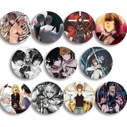 Death Notes Enamel Brooch on Backpack Suspense Mystery Anime Peripheral Character Badge Tinplate Button Pins Comic Fans Gifts