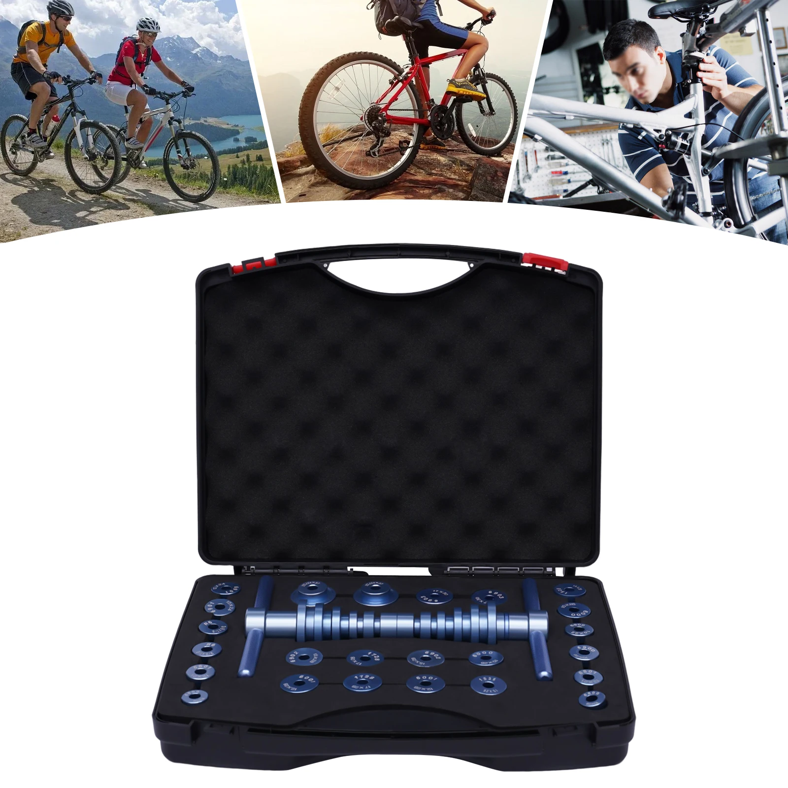 

Bicycle Bearing Press Set Installer Tool Kit Set Turning Point for Wheels Hub, Bottom Bracket Bicycle Hub&BB Axis Installer Tool