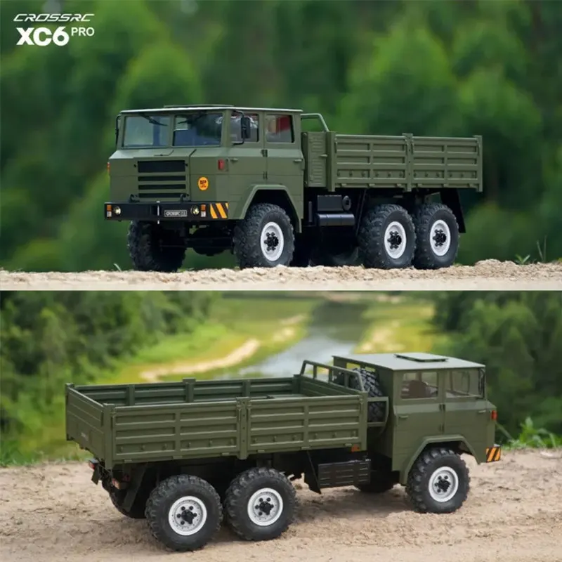 New CROSSRC XC6 Pro 6X6 RC Military Truck Heavy Duty Six-Wheel Remote Control Off-Road Professional Climbing Vehicle