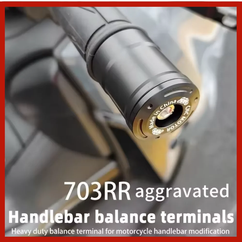 For ZONTES motorcycles 703RR/R, modify stainless steel handlebar balance terminal weight block plug ZONTES 703RR 703R