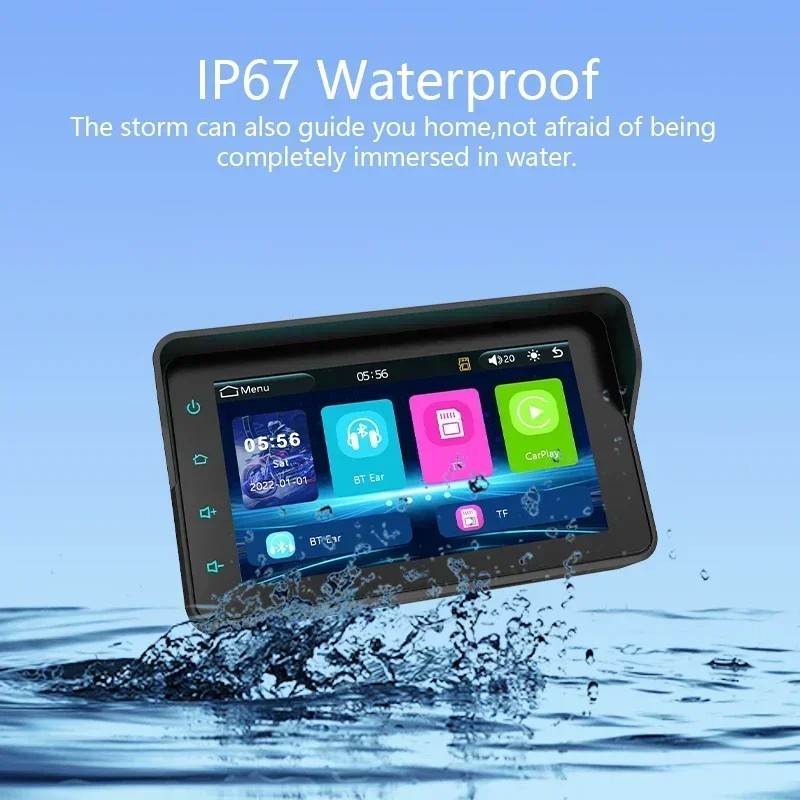 

2026 Best Seller Waterproof Case Dual Lens Motorcycle Carplay Camera DVR 1080P Motorcycle Dashcam With Blue-tooth Phone Call & M