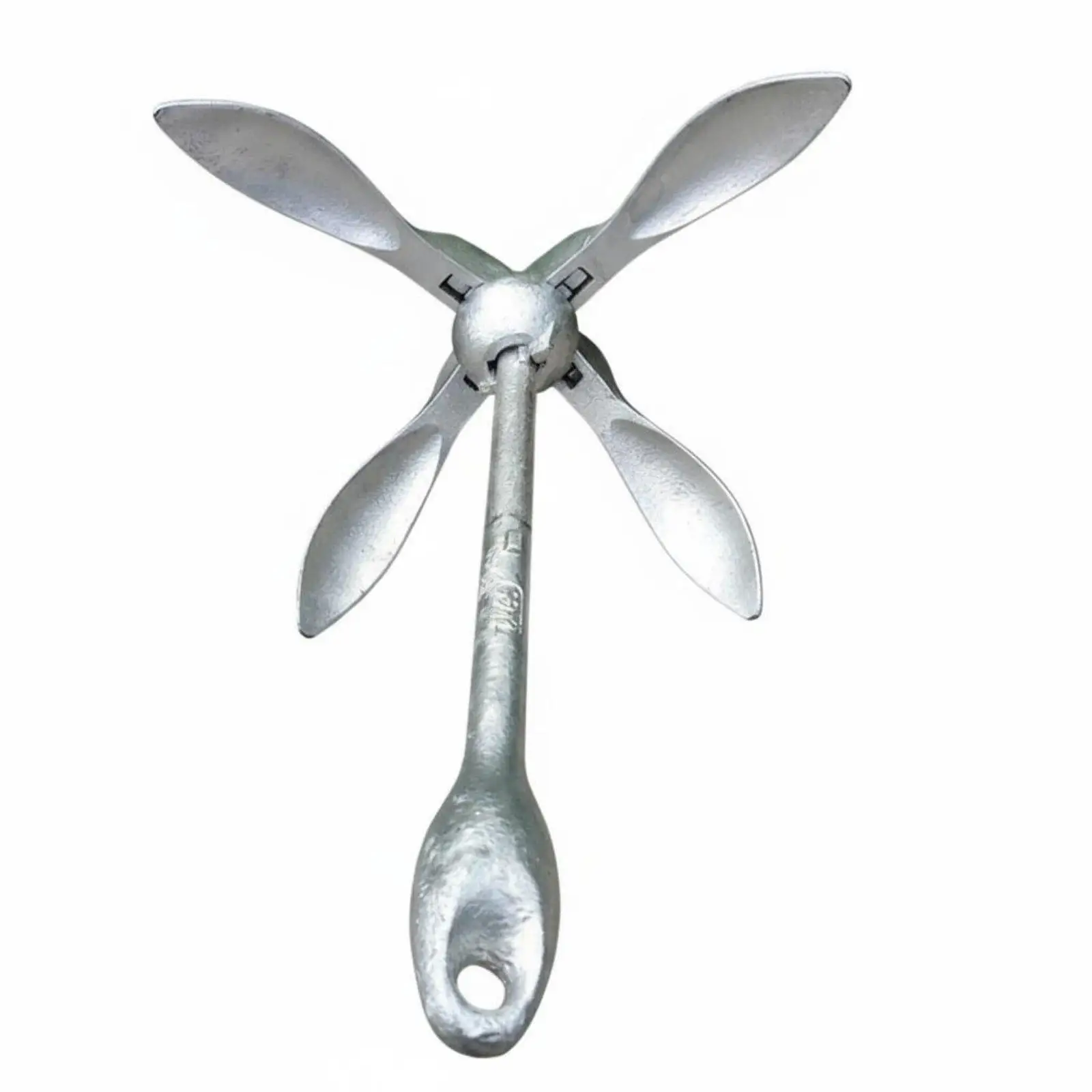 Galvanized Boat Anchor High Strength Portable Folding Marine Accessory for Kayak Canoe Fishing
