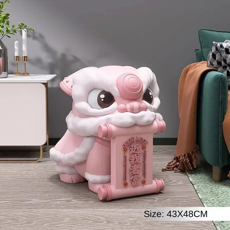 زخرفة أرضية رقص الأسد، زخرفة بجوار الأريكة في غرفة المعيشة، فتحة ترحيب لمتجر الرقص الأسد، هدية هووسورمينغ #4